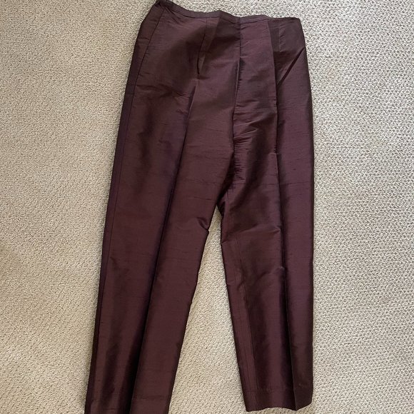 Kathleen Sommers Brown Silk Pants - Picture 2 of 8